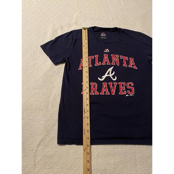 Atlanta Braves Majestic MLB Baseball Tee Shirt Size Boys Medium - Picture 8 of 12